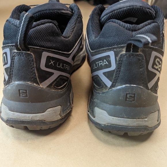 Salomon X Ultra Mid Gortex Black Gray Hiking Boots  Ortholite Men's Size 10The - Picture 6 of 11
